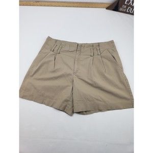 Michael Kors Womens Shorts Size 10 Color Khaki Tan Lightweight Casual Paperbag